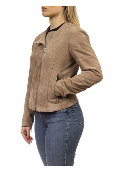 giubbino camoscio tortora PK BY PASKAL | R101CAM-TORTORA